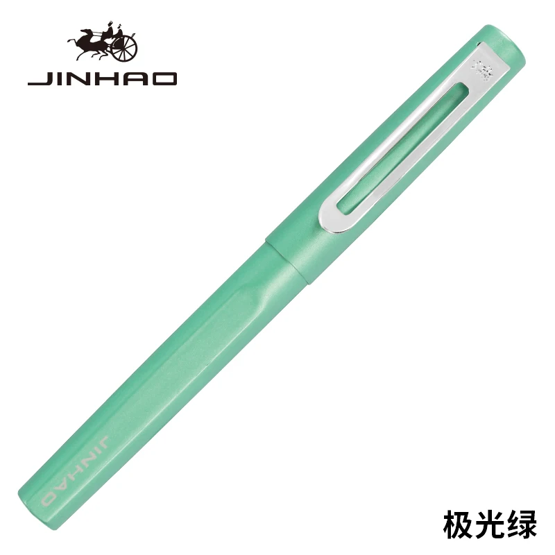 Jinhao Ручка-роллер, роскошная металлическая шариковая ручка 599, шестицветный наконечник, плоская ручка, зажим, 0,7 мм, Черная Ручка-роллер - Цвет: As shown