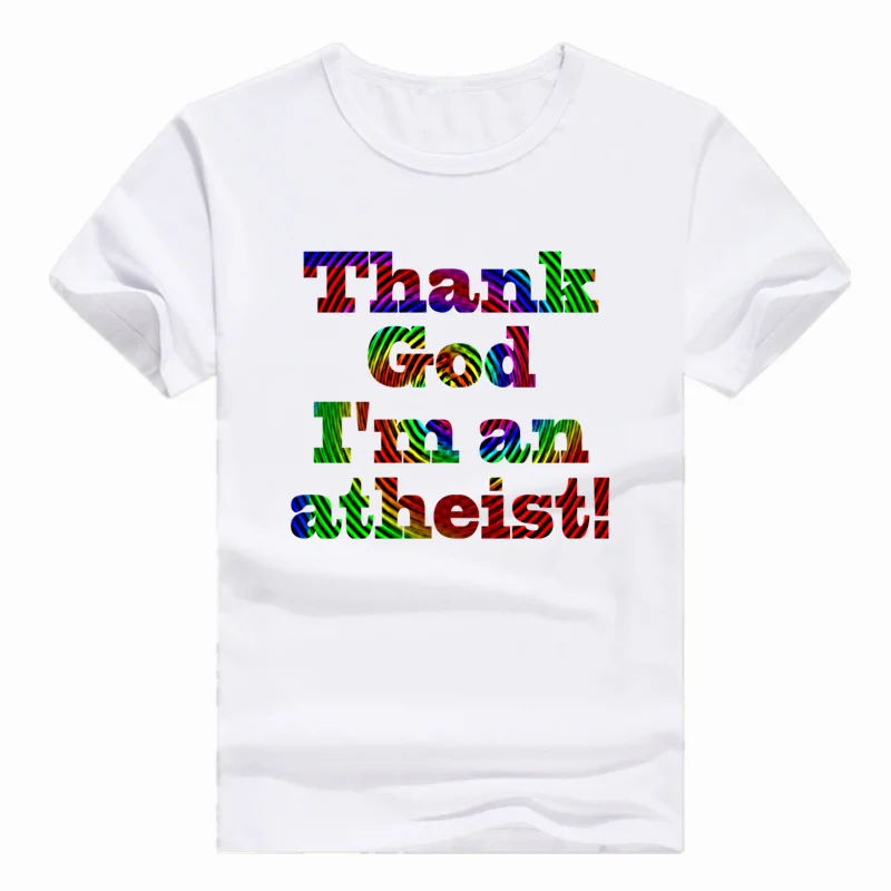 Футболка азиатского размера с принтом Thank God I'm An Atheist religion Science Atheism Gift футболка