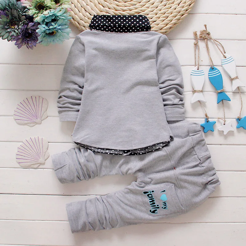 Осенний повседневный комплект одежды для маленьких мальчиков 2021 года комплекты