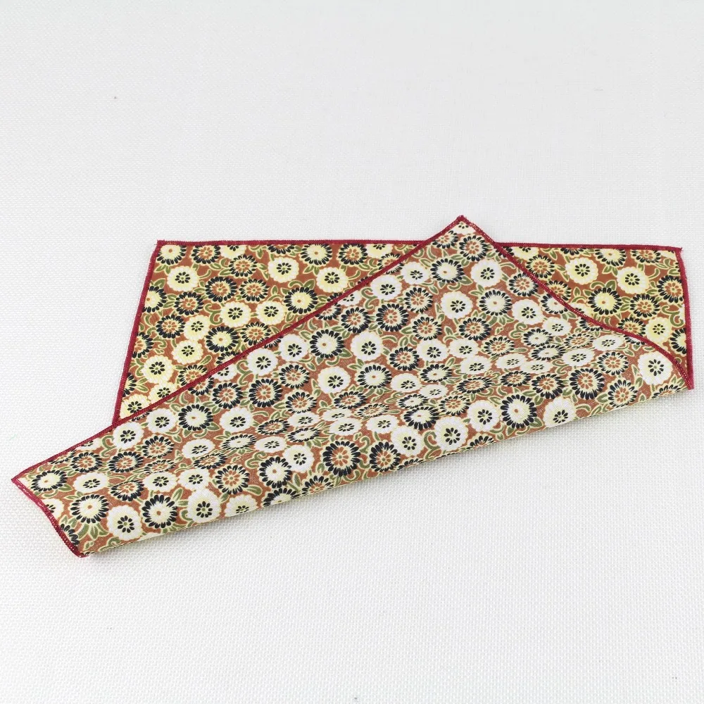 Высокое качество. Hankerchief. Мужские винтажные носовые платки из хлопка. Цветок розы