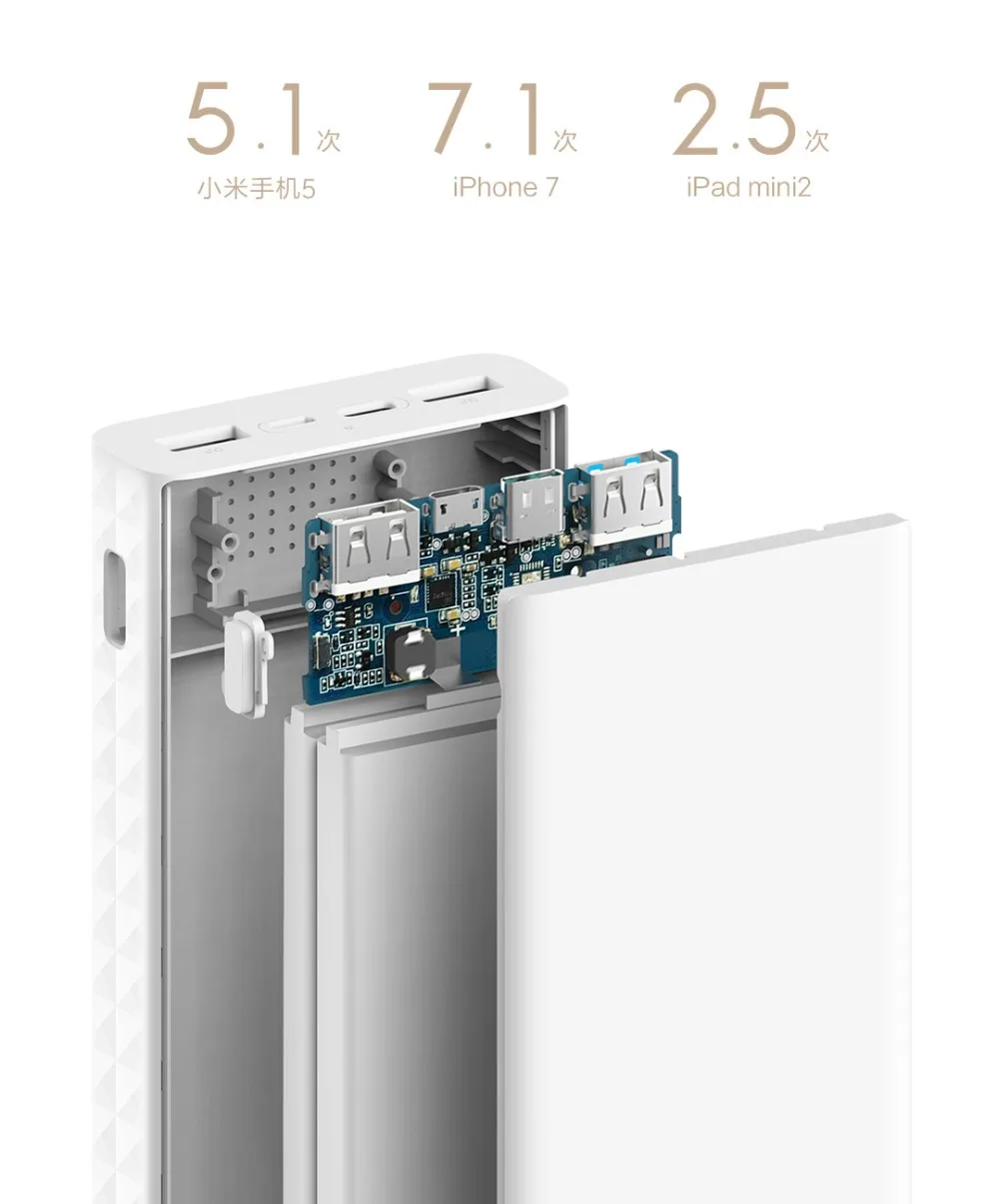 Xiaomi ZMI power Bank, 20000 мА/ч, портативная зарядка, внешняя батарея, цифровой дисплей, QC3.0, два USB power bank для телефона