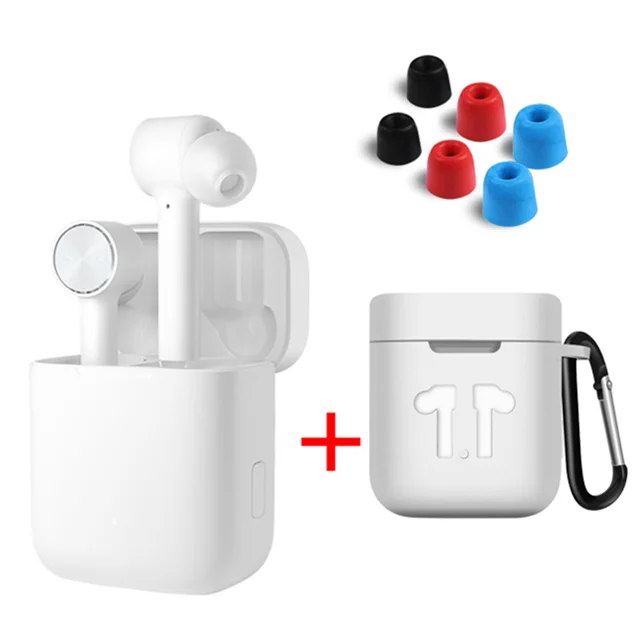 white case add plug Оригинальные наушники Xiaomi Air TWS Airdots Pro, bluetooth-гарнитура, переключатель ANC, ENC, стерео, автоматическая пауза, управление нажатием, беспроводные наушники - Цвет: white case add plug