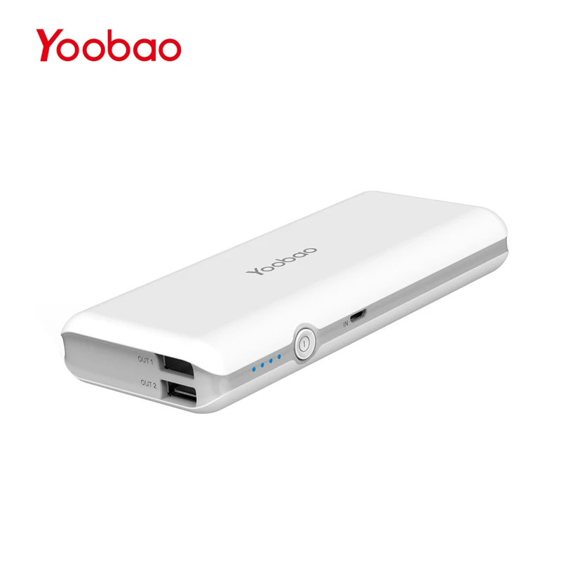 Yoobao M10Pro портативное зарядное устройство для телефона 10000 мАч двойной USB выход резервный Аккумуляторный блок 18650 зарядное устройство для iPhone 7 samsung планшет - Цвет: Gray