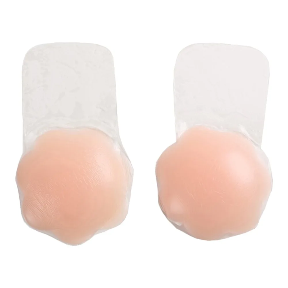 Reusable Sexy Silicone Invisible Nipple Cover Push Pull Up Pads Adhesive Seamless Strapless