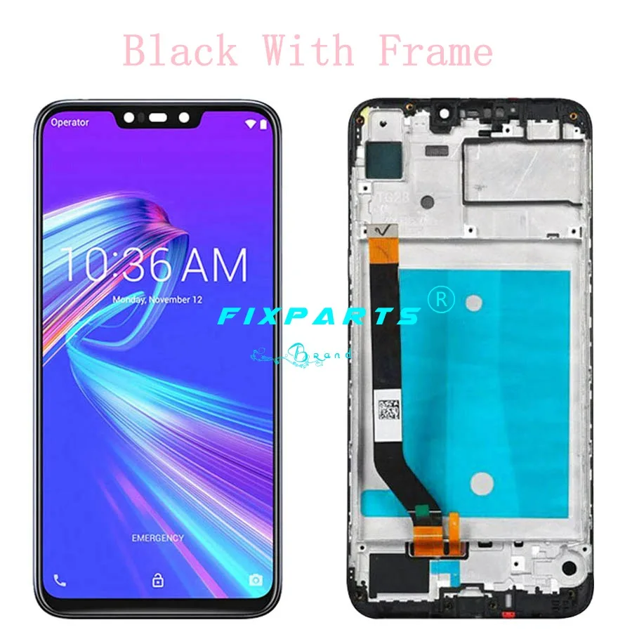 Black With Frame 6,2" дисплей для Asus Zenfone Max M2 ZB633KL ЖК-дисплей кодирующий преобразователь сенсорного экрана в сборе Замена для ASUS ZB632KL X01AD lcd - Цвет: Black With Frame