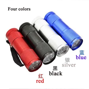 Мини фонарь светодиодный водонепроницаемый с 9 светодиодами, флуоресцентсветильник мини-фонарик, 4 режима, батарея 18650, рождественский подарок