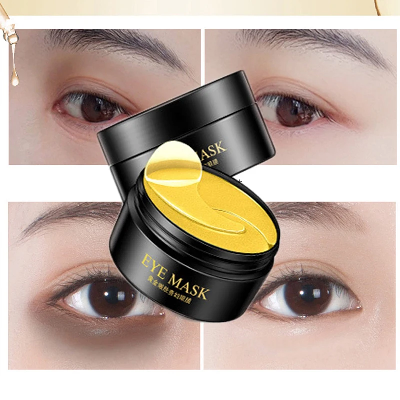 Золотая маска для глаз 60 шт. увлажняющий с коллагеном патчи Уход за глазами