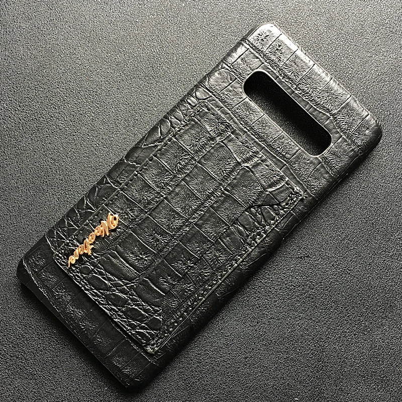 Black Роскошная крокодиловая кожа из искусственной кожи чехол для Samsung Galaxy S8 S9 S10 рlus Lite S10e чехол со слотами для карт и жесткая задняя панель из поликарбоната - Цвет: Black