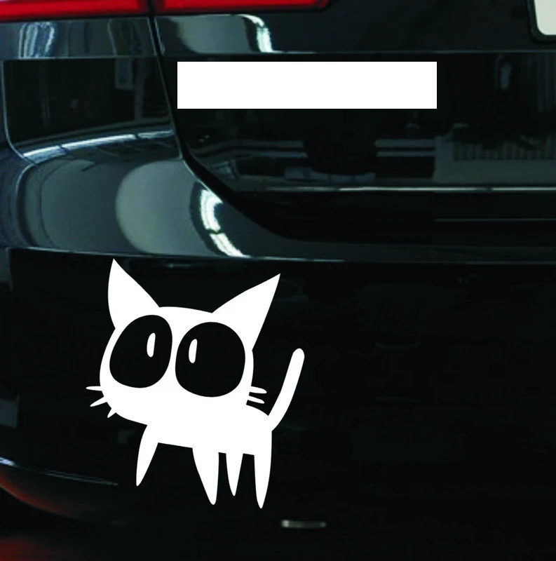 15 см * 12 большеглазая кошка забавная наклейка для автомобилей автомобиля Тюнинг