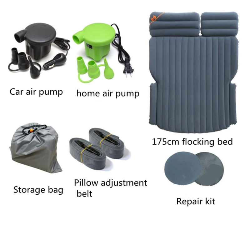 6/4 175*130*10cm Car Travel Bed Camping Car Bed Portable Waterproof Car Mattress Inflatable Mattress Colchon Inflable Para Auto