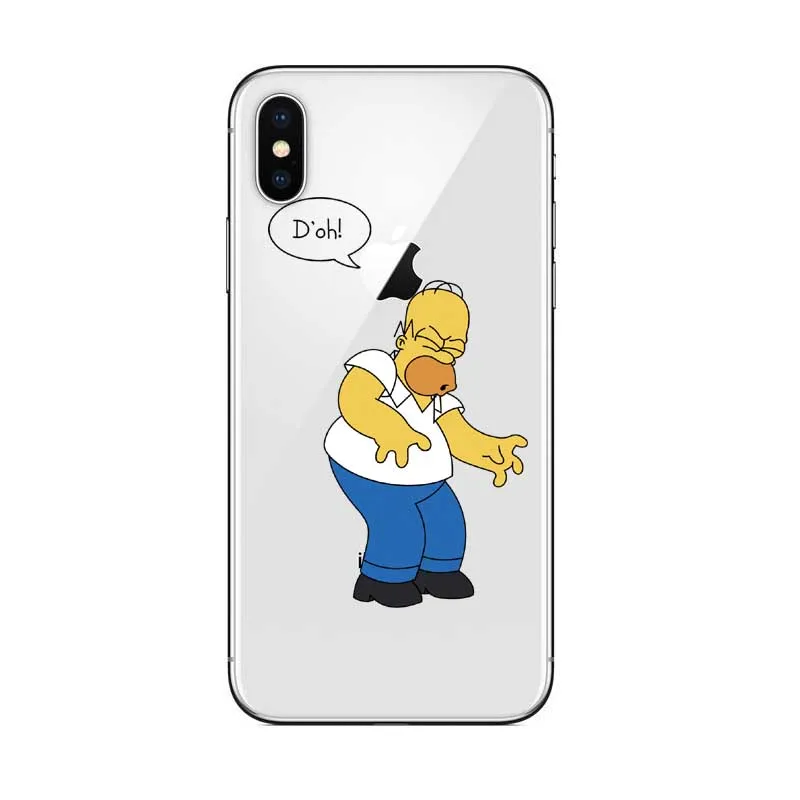 Чехол Симпсон для iPhone 7 Чехол 6 6S 8 7 Plus XR X 5 5S SE для Fundas iPhone XS Max чехол из мягкого ТПУ для iPhone X MAX чехол