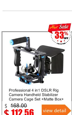 Handheld Shoulder mount DSLR Video Camera Stabilizer Movie Film Support Kit with Top Hand Grip+Matte Box+Follow Focus+C-Shaped