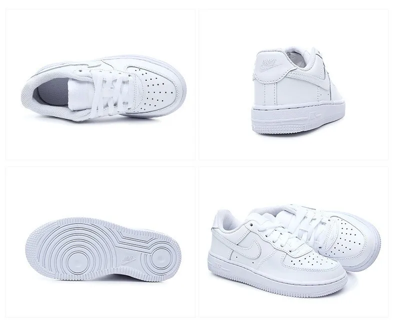 NIKE FORCE 1 оригинальные белые спортивные кроссовки для скейтбординга, дышащий светильник, кроссовки#314193-117