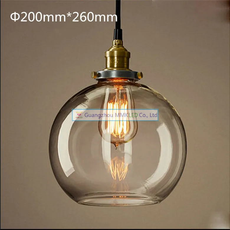 Бесплатная доставка Новый Винтажный подвесной светильник медное прозрачное