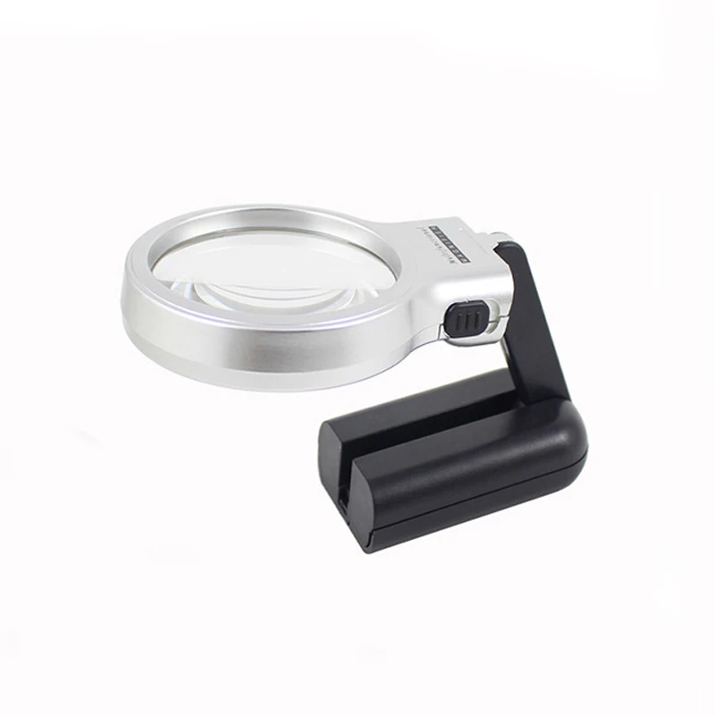 

3X 65mm Hand-held Foldable Magnifiers with LED Portable Jewelry Loupe Reading Magnifying Glass Lens Illuminated Pocket Magnifier