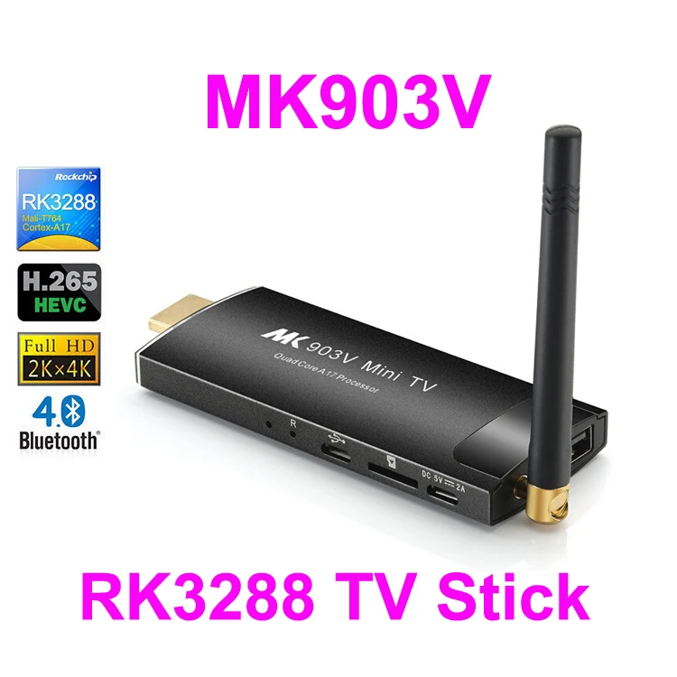MK903V RK3288 четырехъядерный Cortex A17 Android 7 1 Смарт ТВ приставка Мини ПК Ultra HD 4K HDMI WiFi BDMV ISO