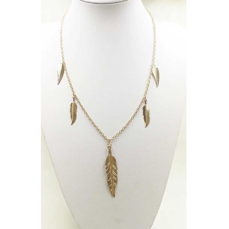 Женская мода Позолоченное серебряное ожерелье с цепочкой повседневные бусы