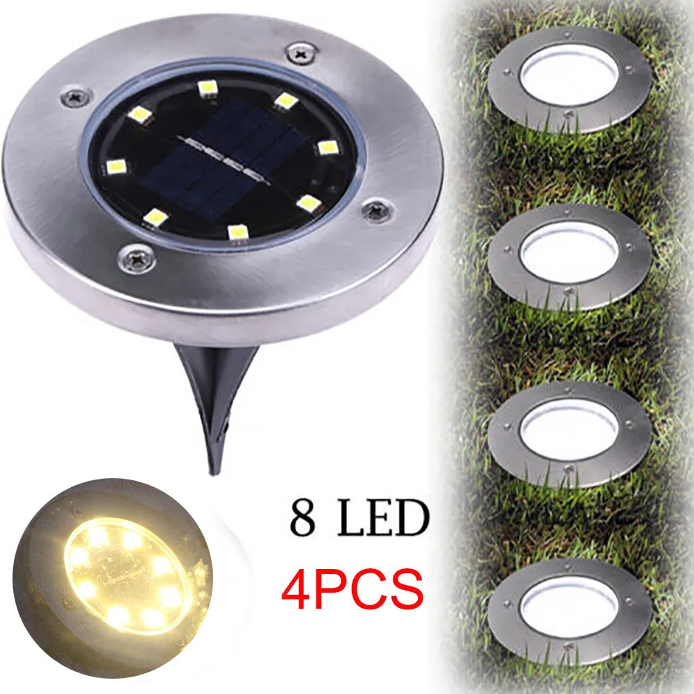 Высокое качество 100% абсолютно новый 4 шт. 8LED Солнечная энергия похороненный свет