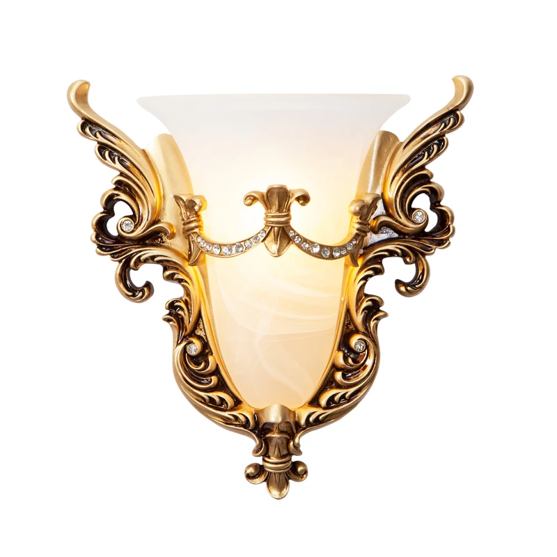 

European-style wall lamp bedroom bedside lamp creative personality living room background wall lamps staircase aisle wall lamp