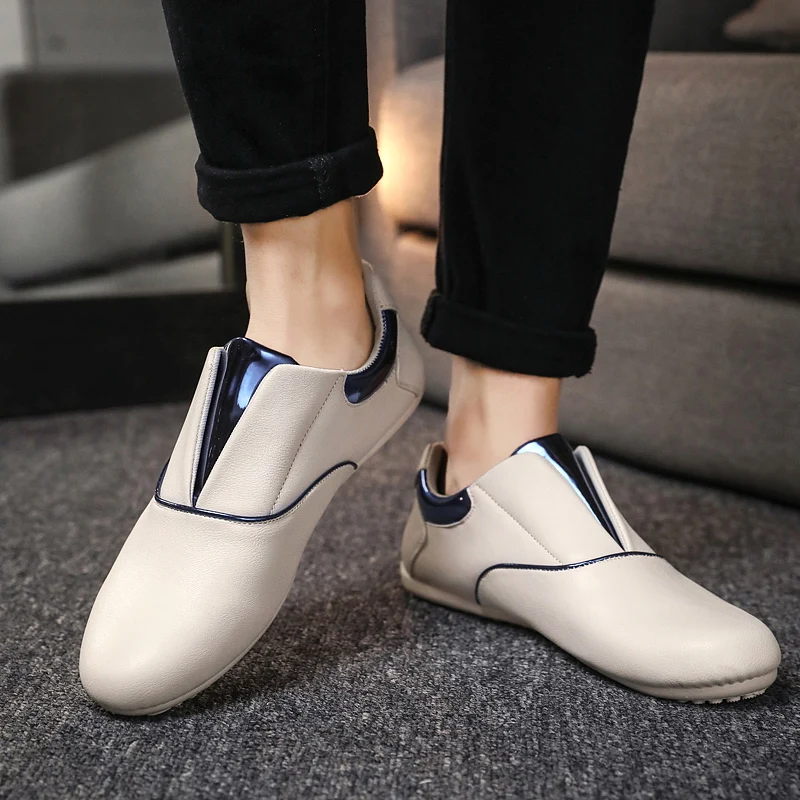 Spring Summer Men Casual Shoes Fashion Soft Leather Surface Mens Loafers Moccasins Slip-On Flats Man Driving | Обувь