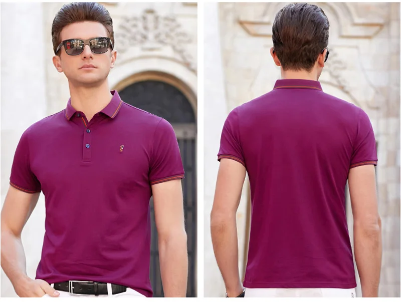 Поло de qualite superieure hauts et shirts Hommes Daffaires hommes marques Polo 3D broderie с отложным воротником col hommes Polo