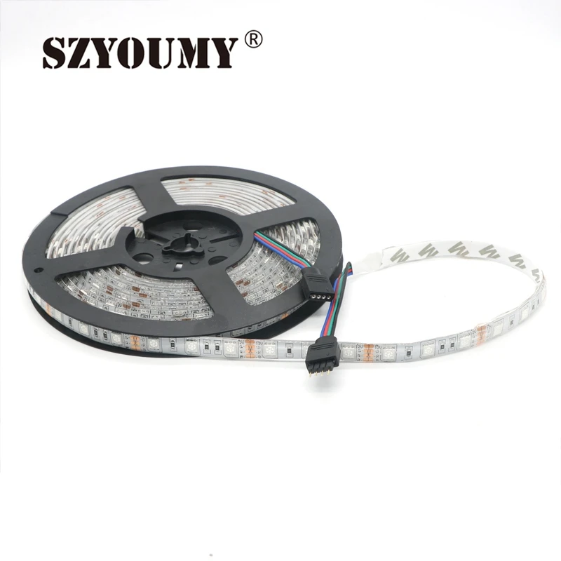 

SZYOUMY RGB Светодиодная лента 5050 SMD 5 м 300 светодиодов Гибкая светодиодная лента 12 в холодный белый/теплый белый/красный/зеленый/синий гибкая све...