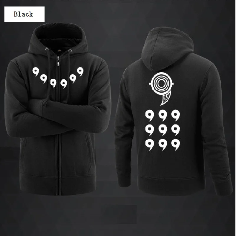 2018 new long-sleeved men's hoodies hot Naruto anime immortal pattern fashion style printing casual comfortable O-neck hoodie | Мужская