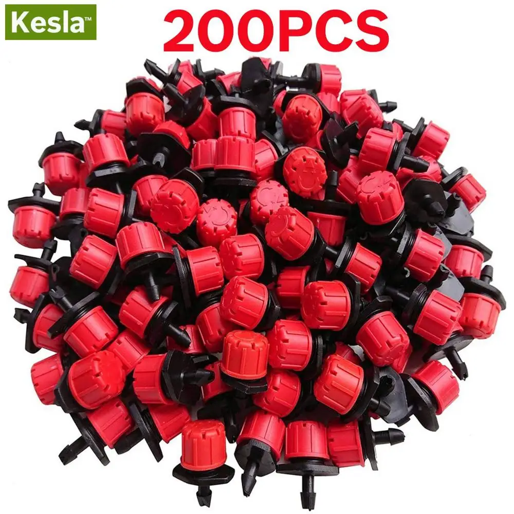 KSL01-002-200PCS KESLA 25 м/82фт микро капельный полив Набор для сада DIY Автоматическая оросительная система и 30 Регулируемая капельница 4/" шланг для теплицы - Цвет: KSL01-002-200PCS