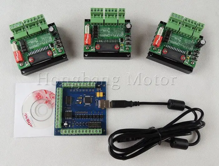 Фрезерный станок с ЧПУ mach3 комплект USB 3 оси шт. TB6560 1 плата драйвера + one 4 чпу