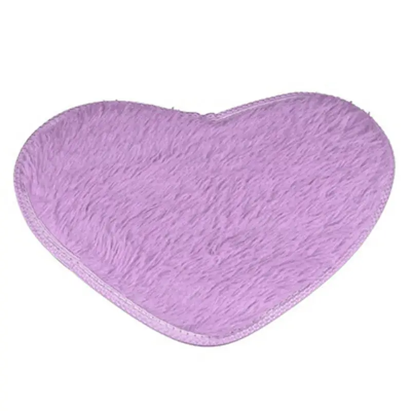 Purple 1 шт. 40*50 см впитывающий пены памяти для ванной напольный для Ванной Душа в форме сердца дверной коврик мягкий коврик из тонкого волокна для дома - Цвет: Purple