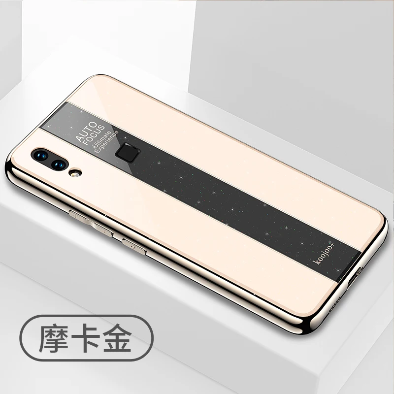 Роскошный модный чехол для автомобиля VIVO iQOO V15 Pro X27 Y95 Y93 Y91 V9 NEX A S TPU+ PC+ акриловый Блестящий противоударный чехол для телефона(XS0319 - Цвет: Золотой