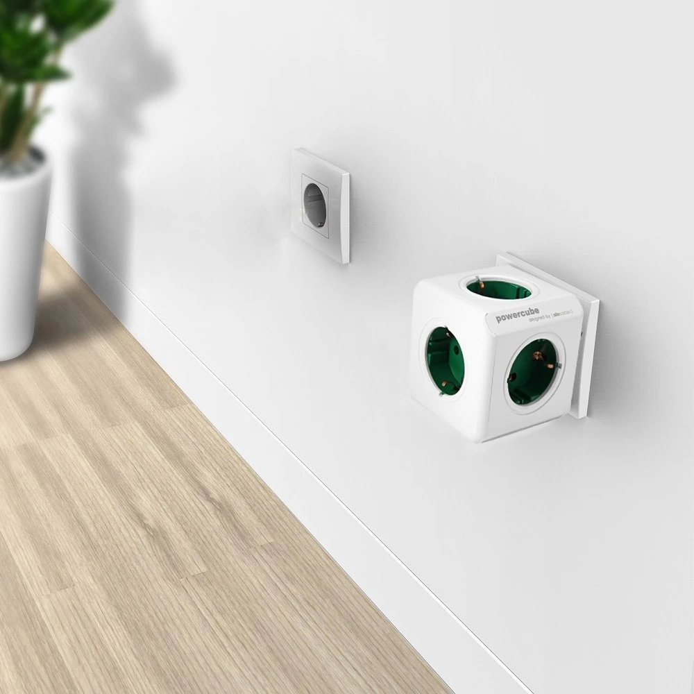 Цельнокроеное платье Allocacoc Мощность Cube оригинальный разъем DE Plug 5 розеток адаптер