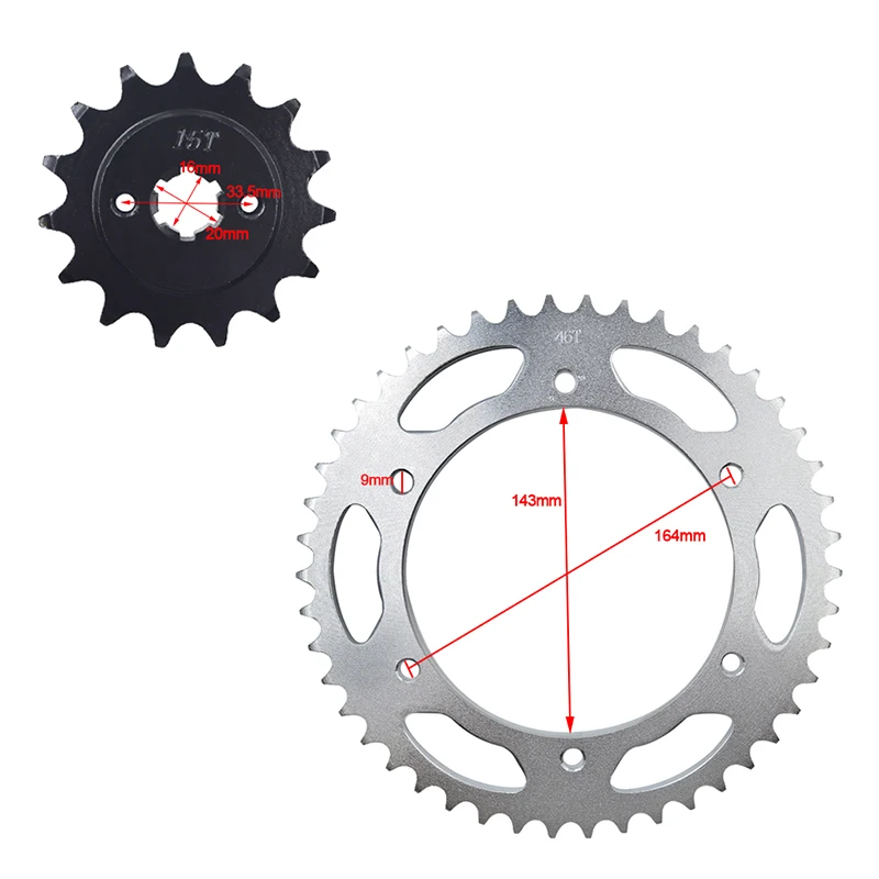 Motorcycle Parts Chain 520 Front& Rear Sprocket 13T-46T 14T-46T 15T-46T For KTM 690 Limited Edition 2009