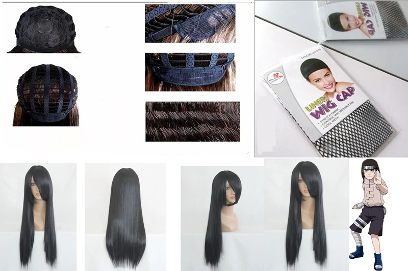 MMGG Наруто Косплей Hyuga Neji Косплей костюмы парик с головной повязкой набор оружия индивидуальный заказ размер
