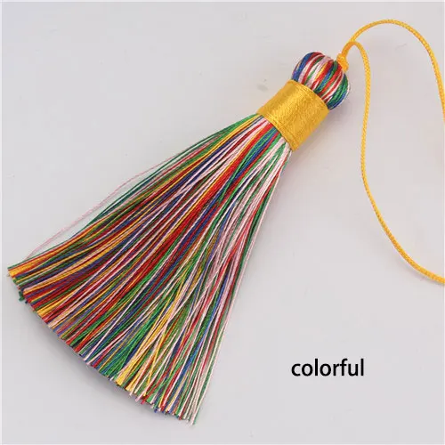 colorful 2 шт./упак. 8 см шелковая кисточка бахрома щетка для занавесок DIY ремесло кисти Бахрома отделка для штор s ювелирные изделия DIY свадебный домашний Декор Аксессуары - Цвет: colorful