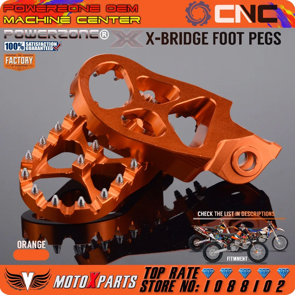 POWERZONE Заготовка ЧПУ подножки педали Подставки Для KTM EXC SX SXF XC XCW EXCF EXCW XCFW MX шесть дней 65 85 125 250-530 MX Enduro