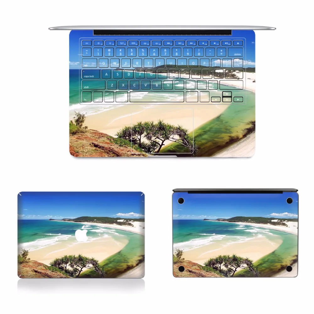 Радужные Деревянные ПВХ наклейки для ноутбука наклейка для Apple Macbook Air Pro retina 11 12 13 15 дюймов США клавиатура граффити защитные чехлы
