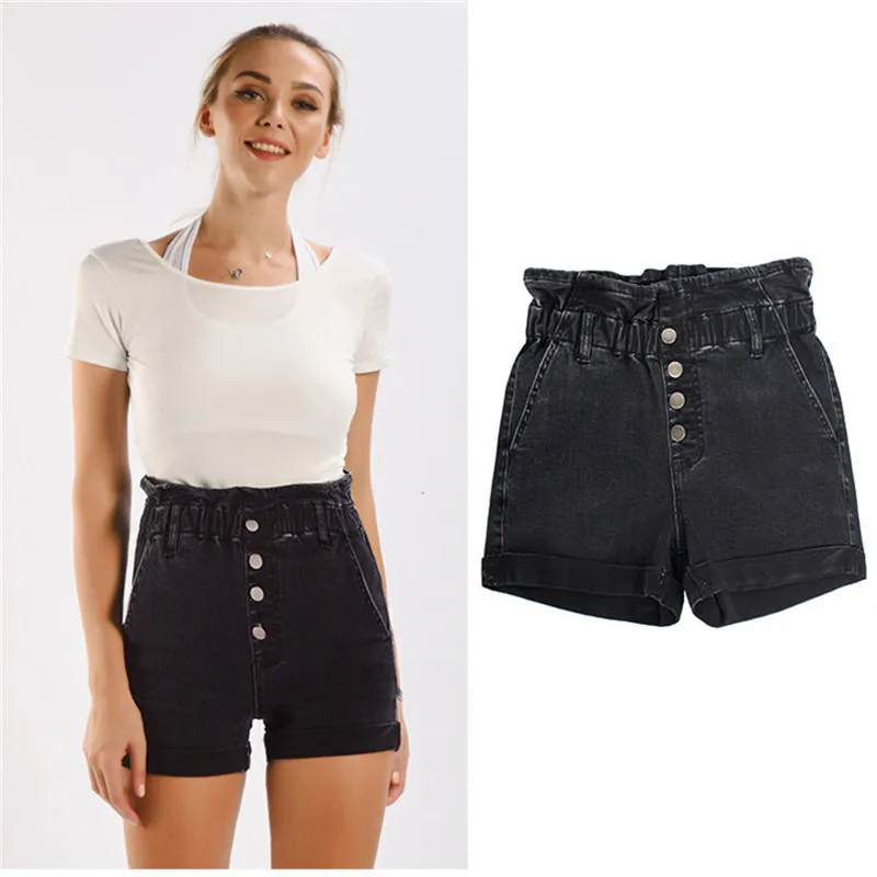 Размера плюс 2019 джинсы с высокой талией короткие сексуальные повседневные