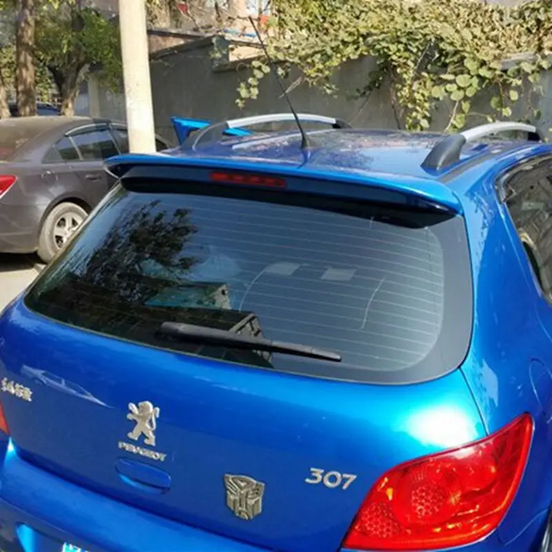 Подходит для Peugeot 307 спойлер 2006 2007 2008 2009 2010 2011 2012 Стайлинг автомобиля ABS пластик