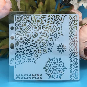 Новинка, 5,1 дюйма, новинка, 14, круглые края, сделай сам, слойные трафареты, настенная живопись, искусственное тиснение, шаблон