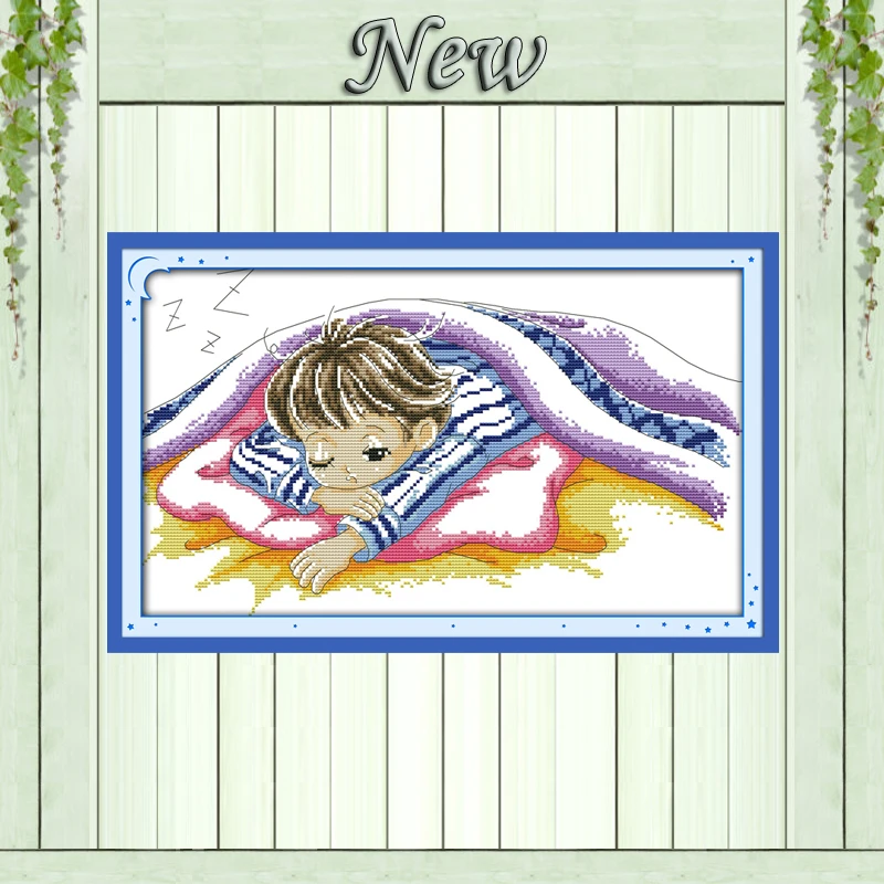 Набор для вышивки крестиком Dream baby boy girl love angel diy напечатанный на холсте DMC 11CT