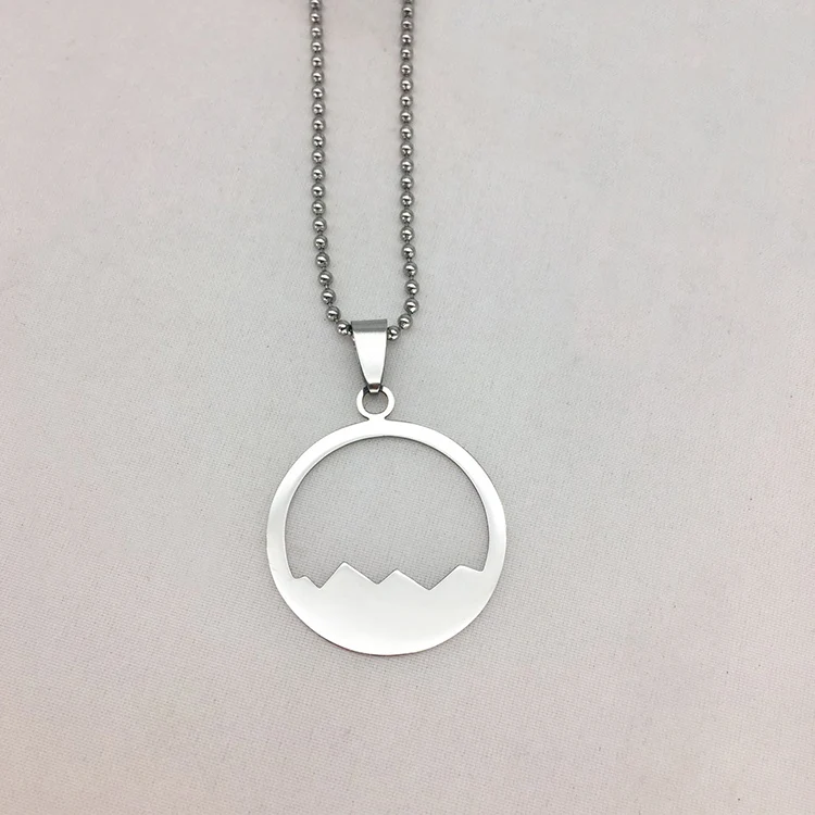 Ювелирные изделия унисекс из нержавеющей стали полый диск подвеска горное