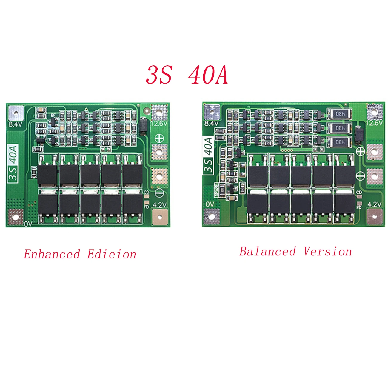 Защитная плата зарядного устройства литий-ионной батареи 3S 4S 40A 60A 18650 BMS для