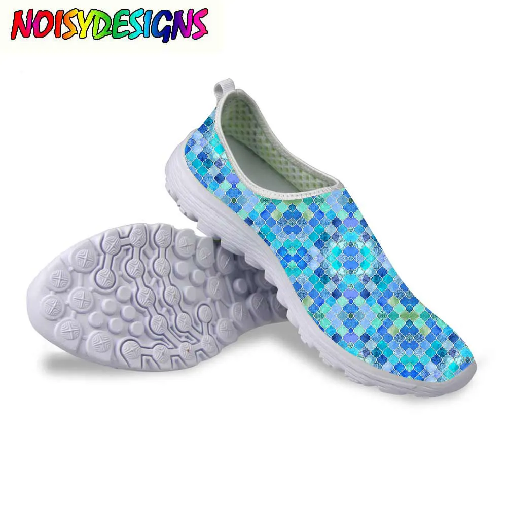 Туфли женские сетчатые без шнуровки легкие дышащие повседневные винтажные