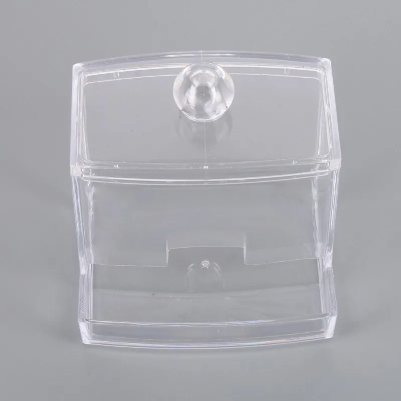 

Acrylic Holder Box Clear Transparent Cotton Stick Cosmetic Makeup Organizer Case