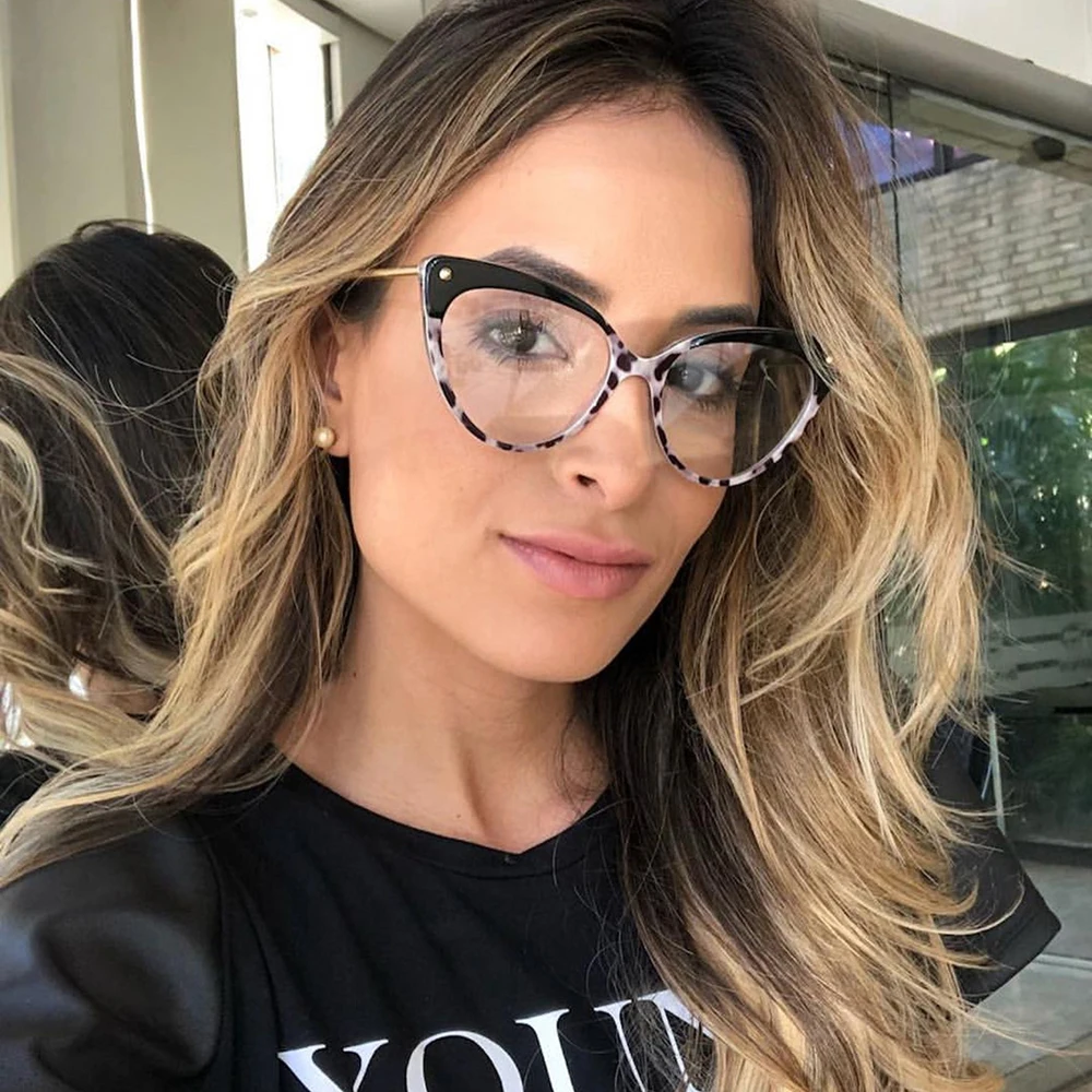 

optical computer glasses eye glasses frames for men clear lens transparent women metal catwalk eyeglasses frame 93308-FDY