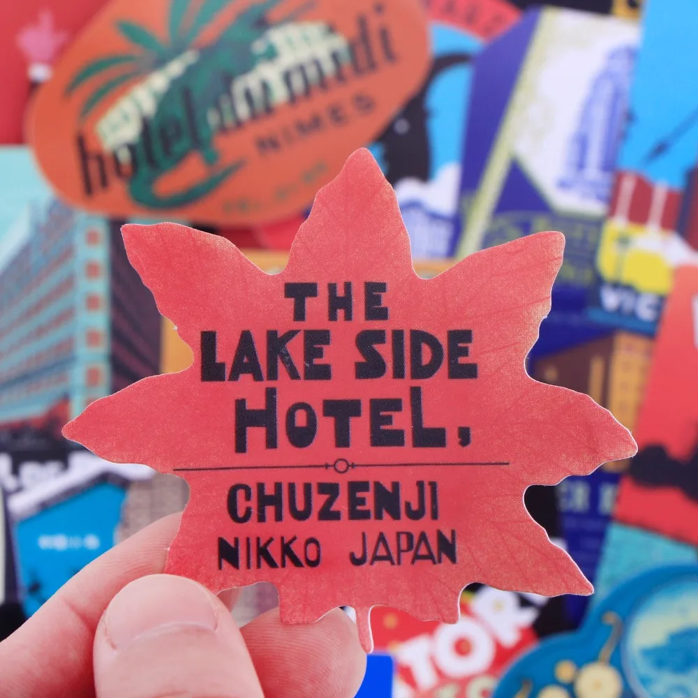 55 шт Ретро стиль путешествия наклейки с названиями гостиниц для ноутбука чемодан