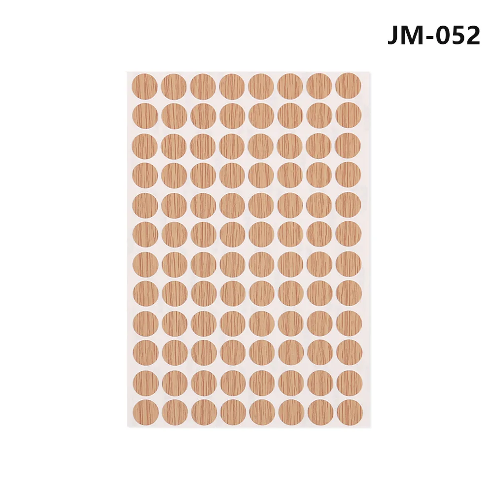 JM-052 Мода 96 шт./лист 15 мм самоклеющиеся декоративные пленки винт для мебели крышка наклейки на колеса дерево ремесло стол Шкаф орнамент - Color: JM-052