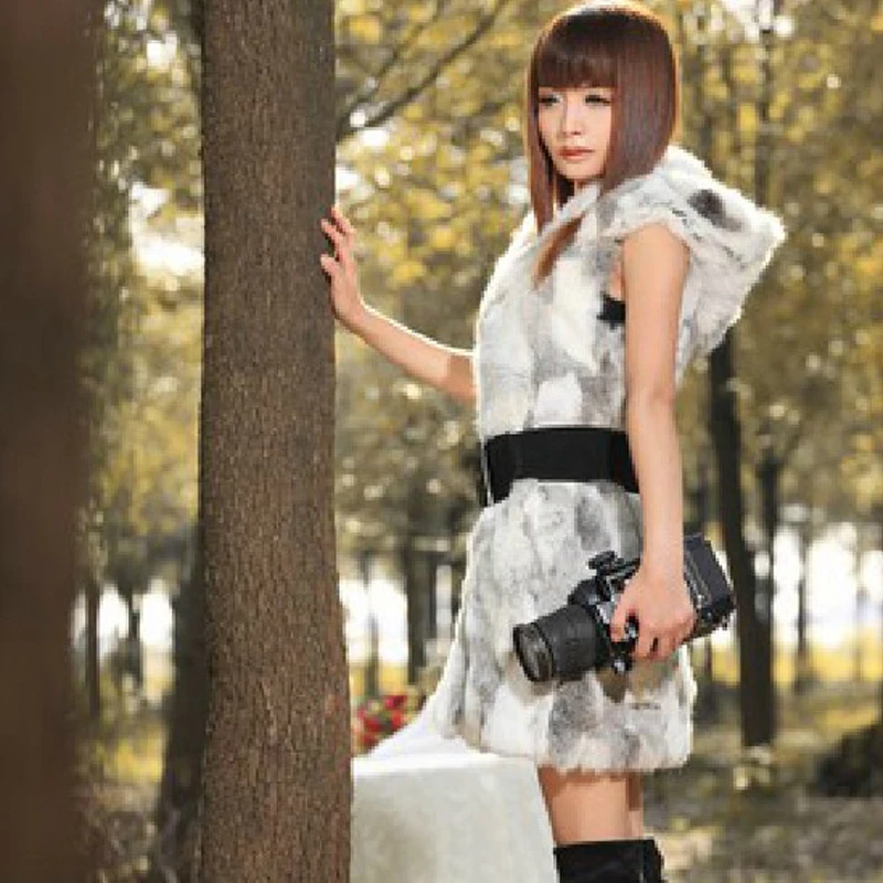 Женская облегающая зимняя меховая куртка с капюшоном | одежда