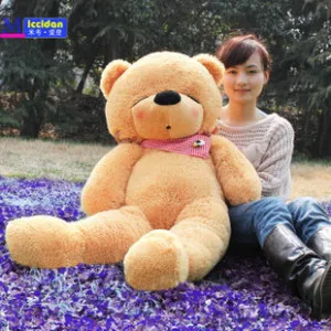 lovely bear toy plush cute sleeping stuffed teddy birthday gift light yellow brown 100cm | Игрушки и хобби
